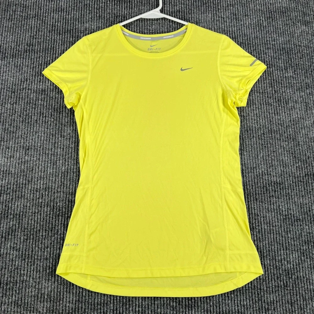Nike Shirt Womens Small Neon Green Short Sleeve Dri Fit Active Casual Workout